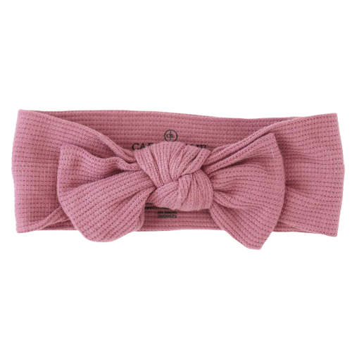 Boysenberry Waffle Bamboo Knit Large Bow Headwrap