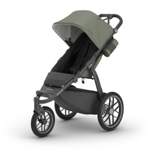 UPPAbaby Ridge V2 Jogging Stroller - Meadow Green: 5-Point Harness, Hand-Operated Brakes, One-Hand Fold, Flat-Free Tires