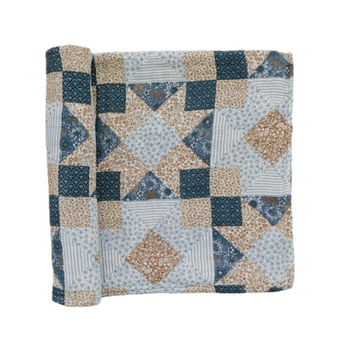 Patchwork Print Muslin Swaddle Blanket
