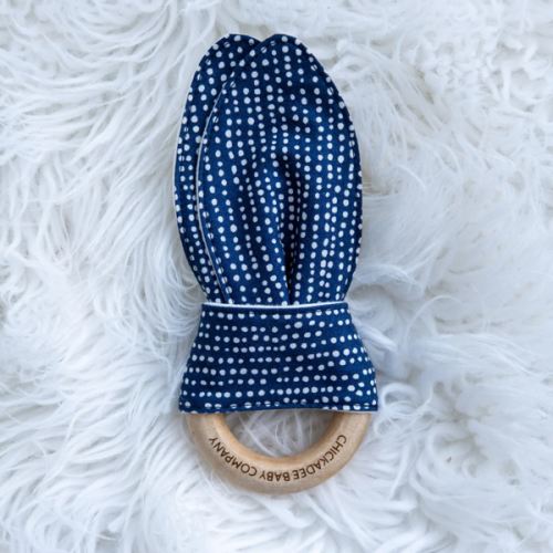 Navy Moonscape Birch Teething Ring