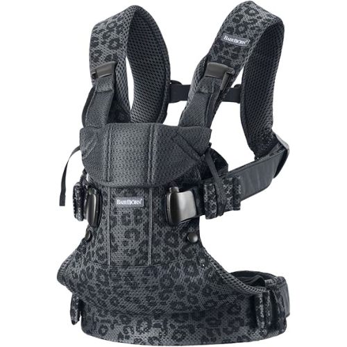 BabyBjörn Baby Carrier One Air, 3D Mesh, Anthracite/Leopard
