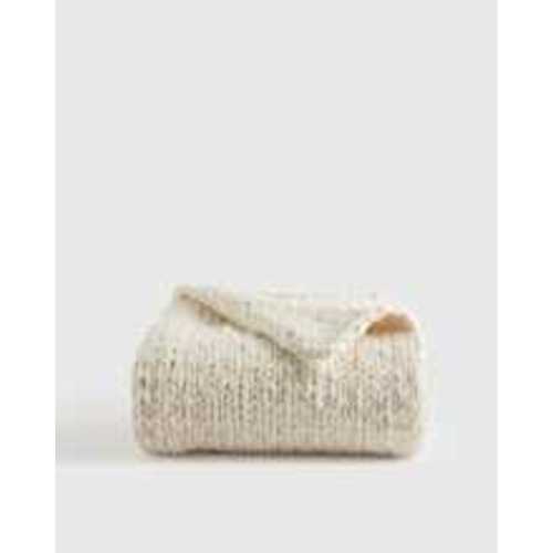 Chunky Hand Knit Wool Throw