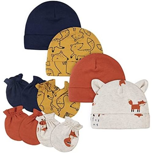Gerber Baby Boys' Cap and Mitten Sets