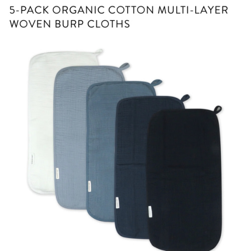 5-Pack Organic Cotton Multi-layer Woven Burp Cloths | Honest Baby Clothing