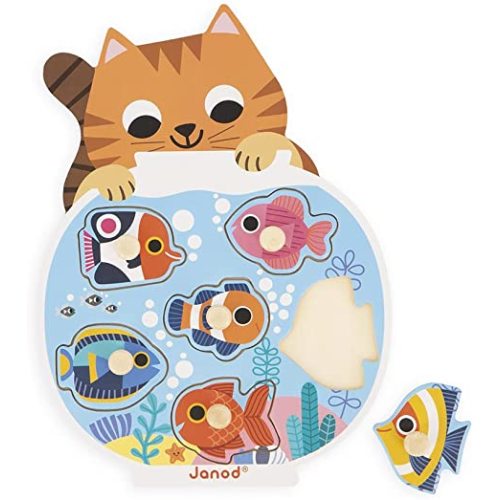 Janod - Kitty Fishbowl Wooden Puzzle