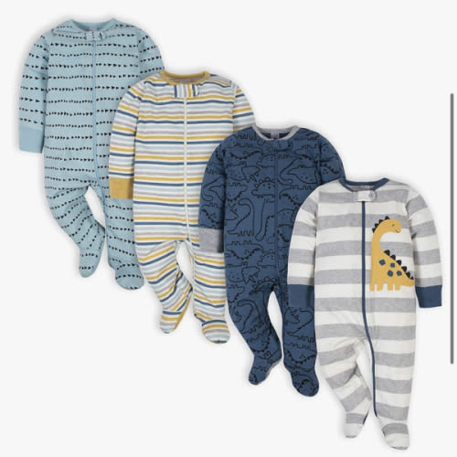 Gerber Baby Boys 4 Pack Sleep 'N Play Footie