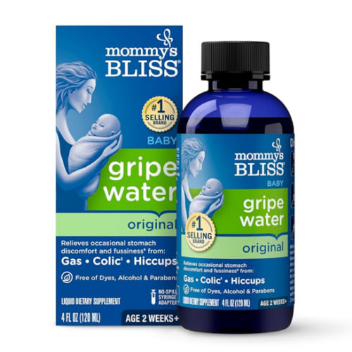 Mommy's Bliss Gripe Water Original, Infant Gas & Colic Relief, Gentle & Safe, 2 Weeks+, 4 Fl Oz (Pack of 1)