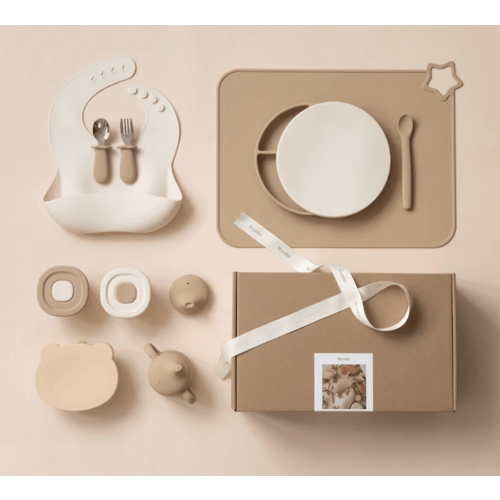 Moonkie First Bites Gift Set (Croissant/Ivory)