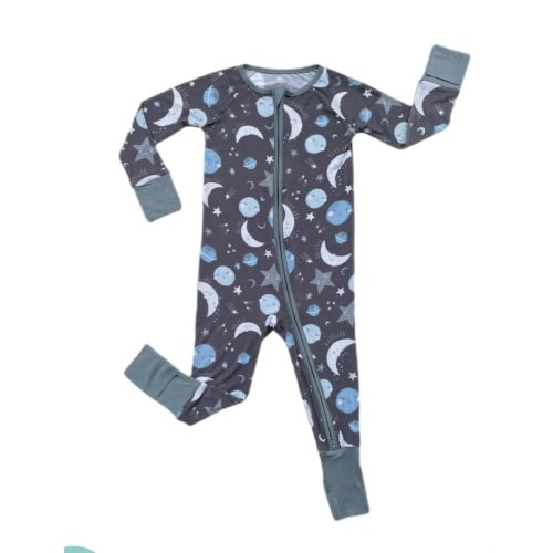 Blue To the Moon & Back Zippy - Little Sleepies