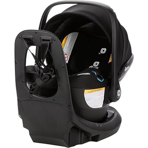 Diono LiteClik30 XT SafePlus Infant Car Seat and Base, Rear-Facing for Infants 4-30lbs, SafePlus Engineering, with Infant Insert, UPF 50+ Sunshade (Black Storm)