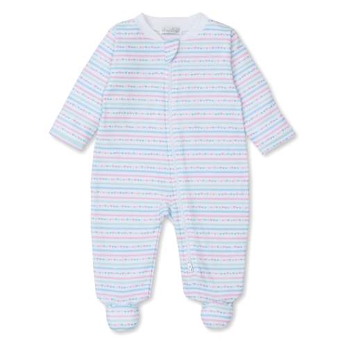 Nighty Night Stripes Zip Footie