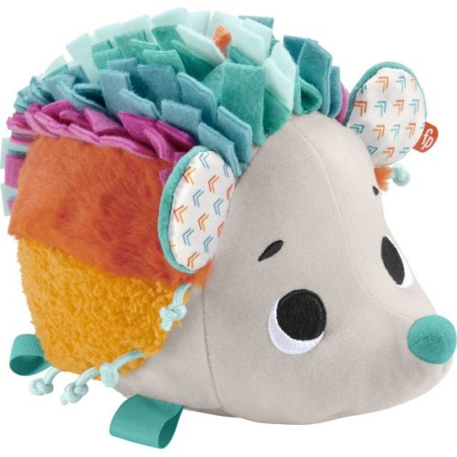 Fisher-Price Cuddle ‘n Snuggle Hedgehog Plush Infant Sensory Toy with Rattle & Crinkle Sounds