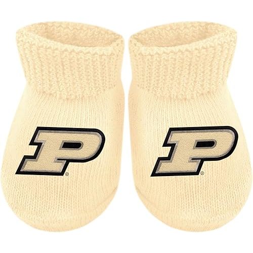 Creative Knitwear College Baby Bootie Sock - Team Logo, Multiple Colors, for Boys & Girls (Newborn - 6 Months)