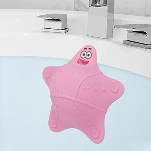 HengLiSam Bathtub Overflow Drain Cover, Bath tub Plug, Silicone Bath Tub Drain Plug with 5 Suction Cups, Adds Inches of Water for Deeper Bath,Tub Overflow Stopper(Cute Pink)
