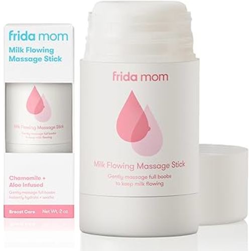 Frida Mom Milk Flowing Massage Stick for Breastfeeding and Nursing Moms, Infused with Chamomile + Aloe to Hydrate and Soothe