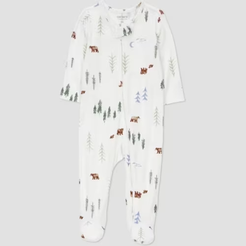Carter's Just One You® Baby Boys' Forest Comfy Soft Sleep N' Play - Ivory 9M