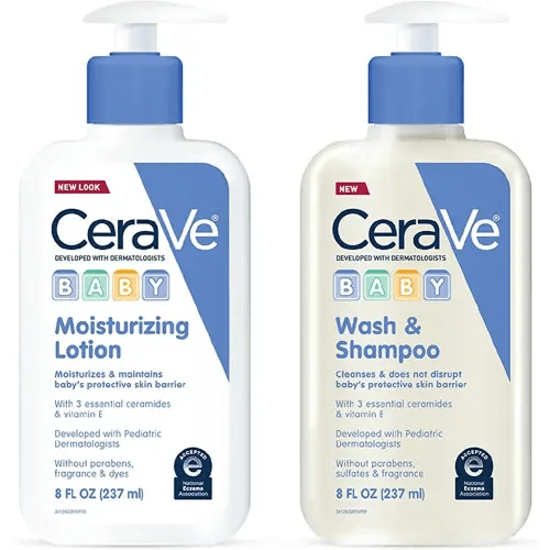 CeraVe Baby Wash & Shampoo 8 oz & Baby Lotion 8 oz Set