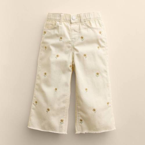 Baby & Toddler Girl Little Co. by Lauren Conrad Organic Wide Leg Embroidered Jeans