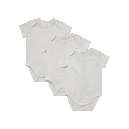 6 months Hanes Baby Pure Comfort Organic Short Sleeve Bodysuit, Infant Boy & Girl, 3-Pack