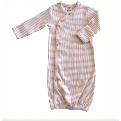 Pink Stripe / Organic Ribbed Gown – SpearmintLOVE