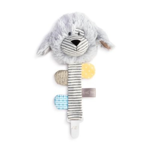 DEMDACO Puppy Paci Pocket Pal 9 inch Childrens Plush Stuffed Animal Pacifier Holder and Clip