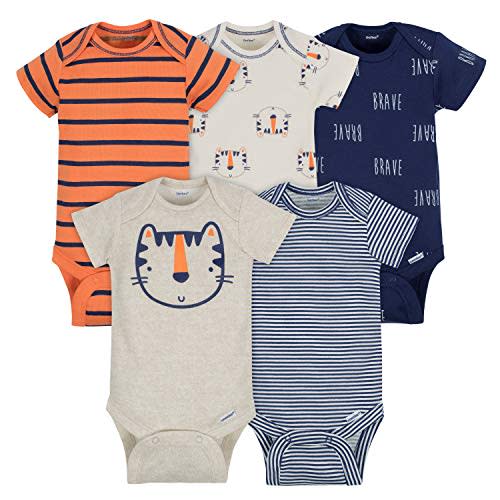 Gerber baby-boys 5-pack Short Sleeve Variety Onesies Bodysuits