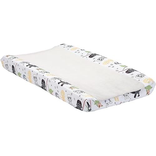 Lambs & Ivy Star Wars Classic Changing Pad Cover - Yoda/Darth Vader/R2-D2/C-3PO