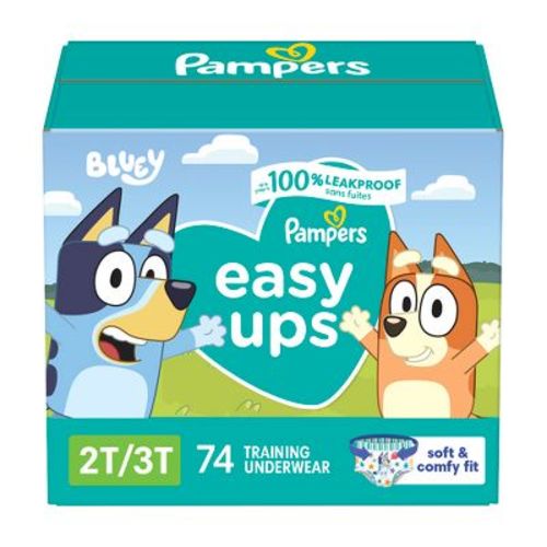 Pampers Easy Ups Boys' Bluey Training Underwear - Size 2T-3T - 74ct