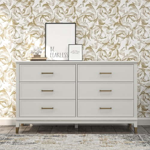 CosmoLiving by Cosmopolitan Westerleigh 6-Drawer Dresser, White