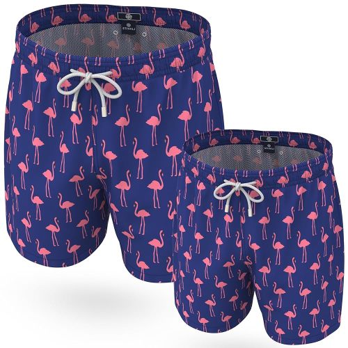Stivali Father Son Matching Swim Trunks - Modern Swimming Trunk Set - Daddy Son Bathing Suits