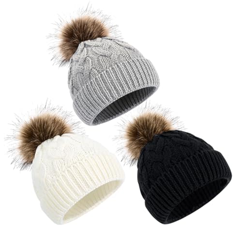DANMY Baby Beanie Hat, Infant Newborn Toddler Winter Warm Knit Cap for Little Boys Girls, Winter Warm Hat