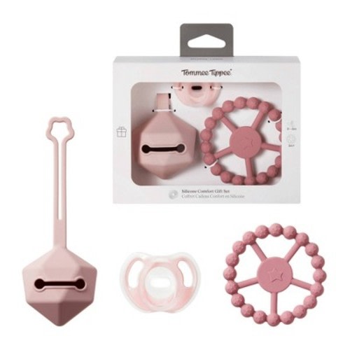 Tommee Tippee Silicone Pacifier Teething Gift Set - Pink - 3pk