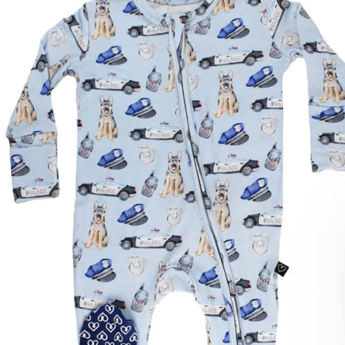 Police Zippered Footie