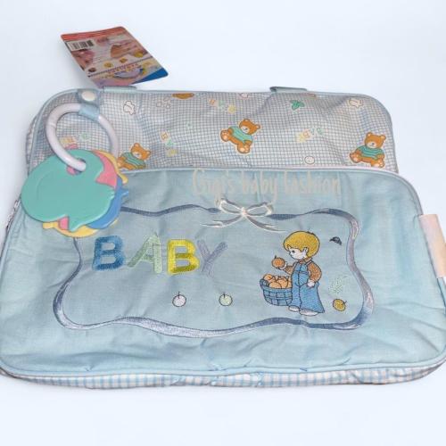 Blue baby precious moments vintage diaper bag with...