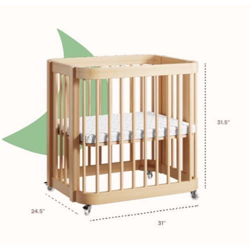 Waterproof Natural Bamboo Mattress Protector Compatible with Nestig Mini Crib - 2 Pack