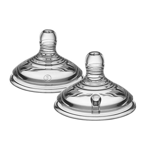 Tommee Tippee Closer to Nature 6 Month 2-Pack Fast Flow Silicone Nipple