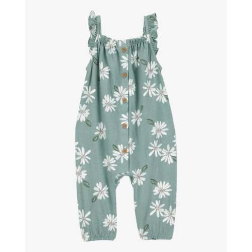 Baby Floral Button-Front Jumpsuit - Green - Carter's | Carter's