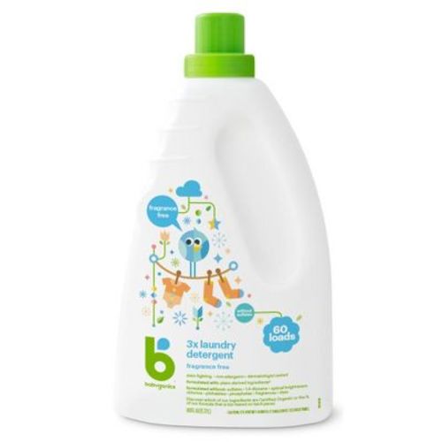 Babyganics 3x Laundry Detergent Fragrance Free - 60 Fl Oz