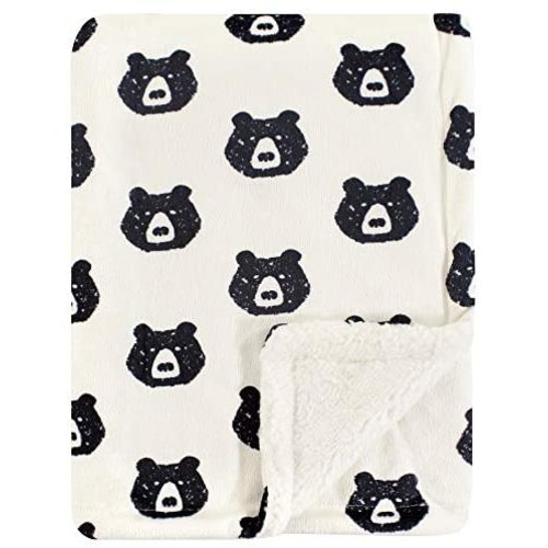 Yoga Sprout Mink Blanket with Sherpa Backing, Bear