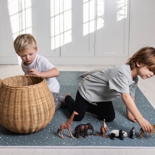 Terrazzo Play Mat Misty Blue - Regular Size - Misty Blue