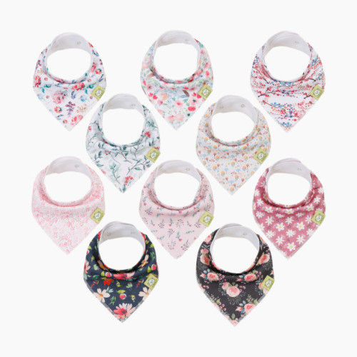 Organic Bandana Bibs (10 Pack) - Tea Party