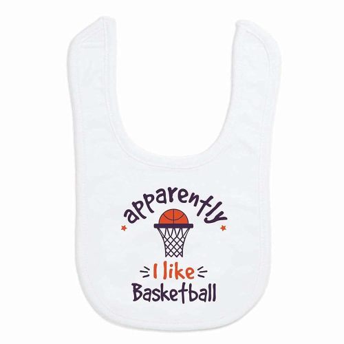 ChalkTalkSPORTS Basketball Baby & Infant Bibs | Soft Microfiber Basketball Baby Bibs