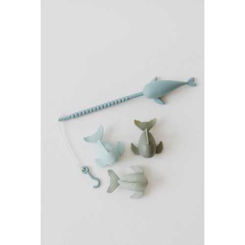 Silicone Fishing Bath & Pool Toy Set: Educational Montessori Water Play for Toddlers  Kids