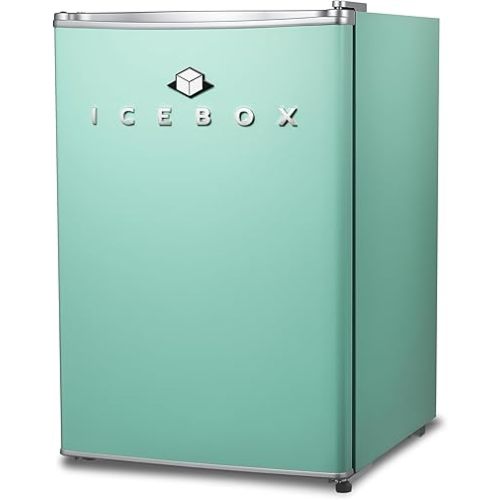 IBCR25MNT Compact, Energy Star Certified Small, Single Door Mini Fridge with Freezer Refrigerator, Large (2.5 cu ft), Mint Green