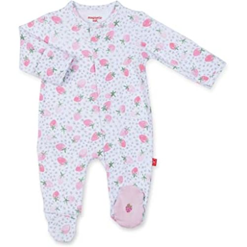 Magnetic Me Footie Pajamas - 100% Organic Cotton Baby Pajamas - Quick Magnetic Fastener Sleeper for Baby Boy and Girl