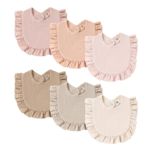 Baby Muslin Bibs Bandana Drool Bibs for Unisex Boys & Girls, Soft and Absorbent Cotton Teething Drooling Bib Set for Newborn Toddler