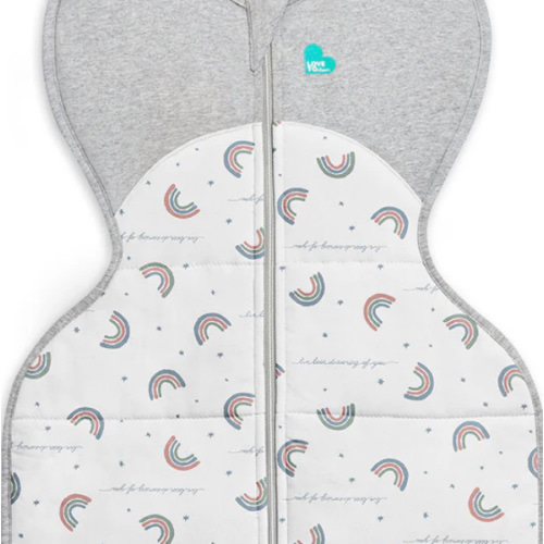 Swaddle Up™ 2.5 TOG Cotton White Rainbow Dream