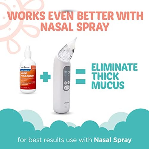 LittleTora Baby Nasal Aspirator - Rechargeable Electric Nose Sucker Baby Nose Cleaner - Toddlers Booger Mucus Sucker - Baby Vac Nasal Aspirator - Infant Booger Suction Removal Device