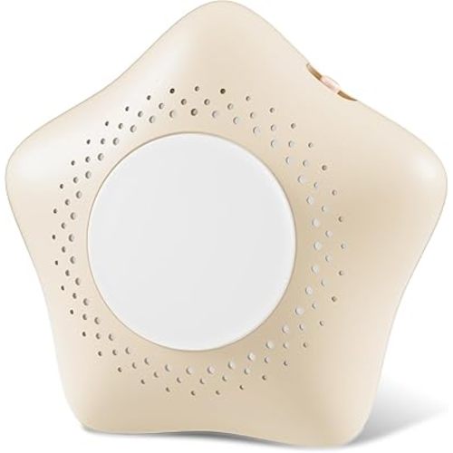 Baby Sound Machine, Baby Cry Activated Sensor with 9 Soothing Sounds,Travel and Nursery,Portable Baby Sleep Soother with 7 Nightlights,Recording Feature&Volume Control for Baby Registry Gifts