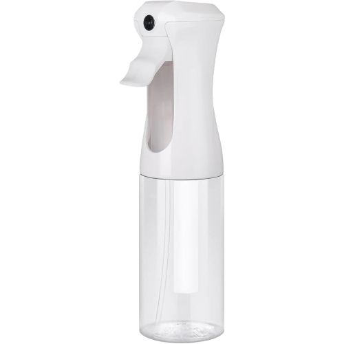 VIGOR PATH Continuous Spray Bottle - Ultra Fine Mist Water Sprayer for Hair, Home Cleaning, Plants, Salons - 200ml / 6.7oz Empty Spray Bottle (Clear)